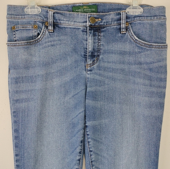 LRL Lauren Jeans Co. Ralph Lauren Medium Wash Mid-Rise Straight Leg Jeans Sz. 10 - Picture 2 of 11